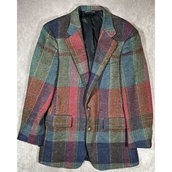 Ralph Lauren Other - Polo Ralph Lauren Plaid Blazer Mens 38R Tweed University Union Made USA Vintage